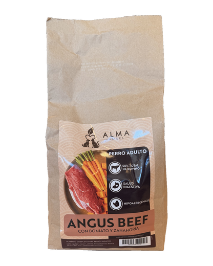 Alma Natura Angus Beef con Boniato y Zanahoria, perro adulto