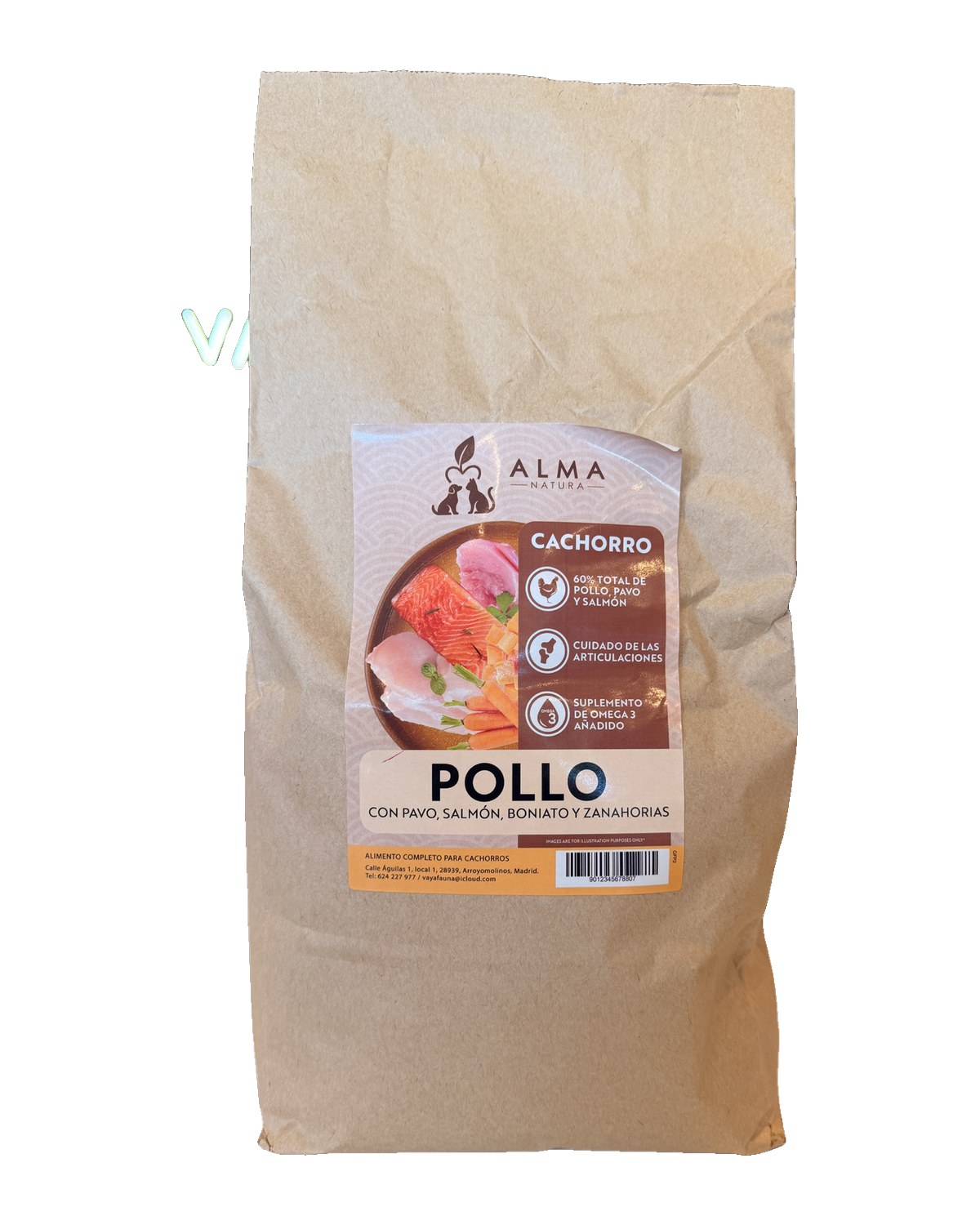 Alma Natura Cachorro Pollo con Salmón, Boniato y Zanahoria