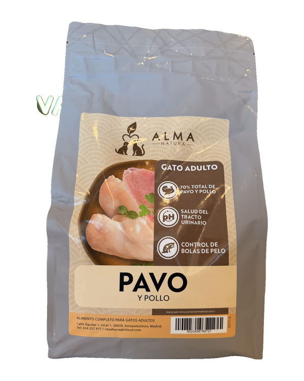 Alma Natura Pavo y Pollo, gato adulto