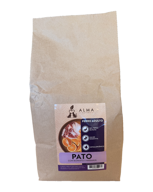 Alma Natura Pato con Boniato y Naranja · Perro Adulto