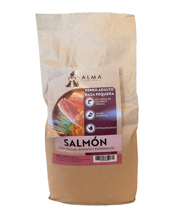 Alma Natura Salmón con Trucha, Boniato y Espárragos, raza pequeña