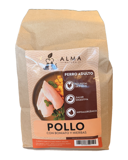 Alma Natura Pollo con Boniato y Hierbas, perro adulto